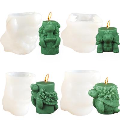 3D Schildkröten Kerzenformen Gussformen Schildkröten Zylindrische Silikonformen Epoxidharzformen Ornament Gipsformen