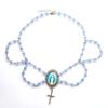 Pearl Tassel Virgin Chokers Necklace Acrylic Religious Jewelry New Cross Necklace  For Women