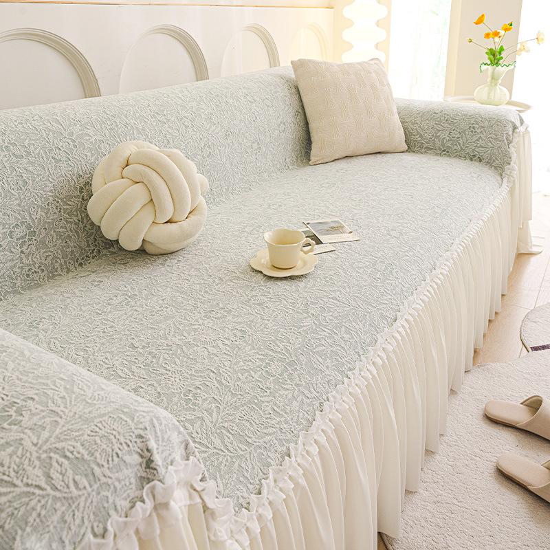 French Skirt Sofa Cover 2025 New Four-season Universal Seat Cushion Chenille Wear-resistant Anti-cat Scratch Sofa Cover