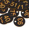 100 Pièces Disques Numérotés en Plastique Porte-Clés Rond Plaques Numérotées pour Dortoir Sac à Bagages Clés d'Armoire Usage Quotidien Polyvalent Facile à Attacher