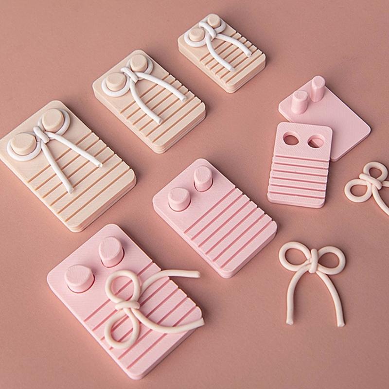 Flexible PLA Clay Earring Mould Set for Line Shaping and Creative Bowknot Designs In Jewelry Crafting