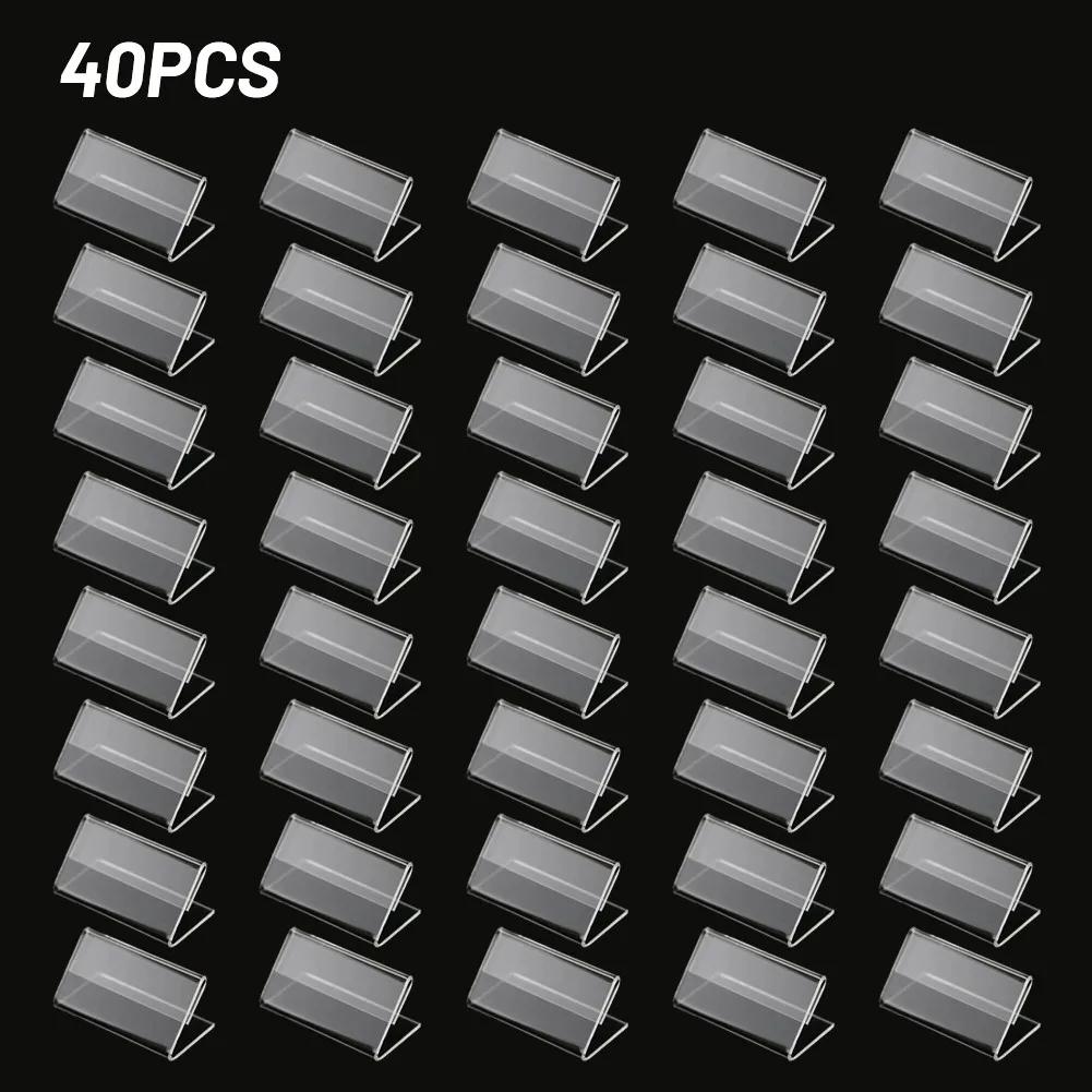 Clear Acrylic Stand Collection with 40 Pieces Great Toolset for Organizing Business Cards & Promotional Material