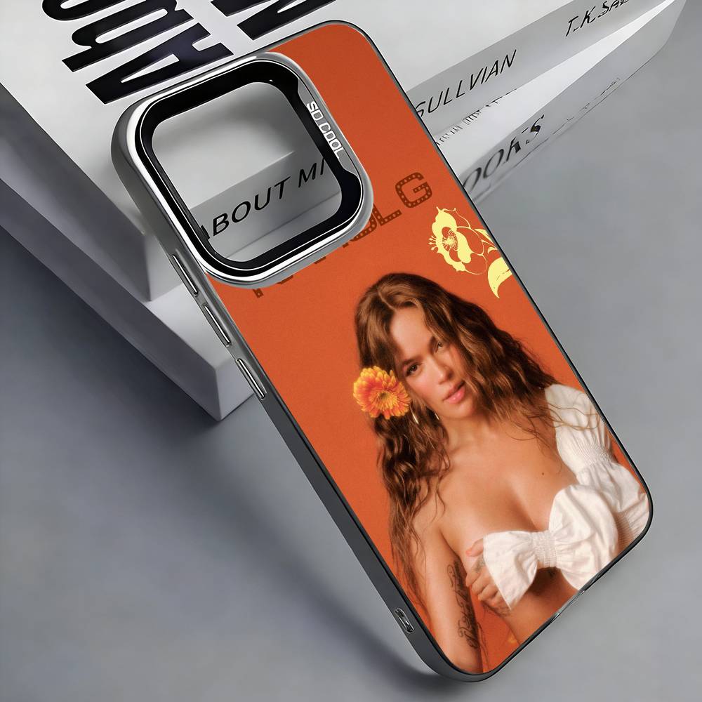K-Karol G Colombian Phone Case For iPhone 17, 16,15,14,13,12,11 Plus,Pro Max, Colorful Silver Funda Cover
