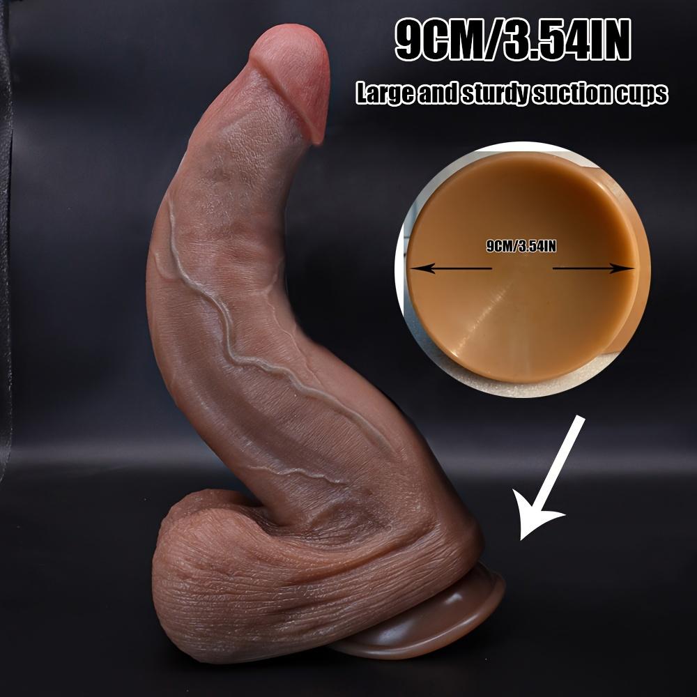 1 stk Myk Realistisk Hud Feel Menneskelig Dildo Ekstra stor Størrelse Dildo Dobbel Silikon Sugekopp Tykk Pikk Analsexleker Menn Kvinner Gay Strapon Cock With T