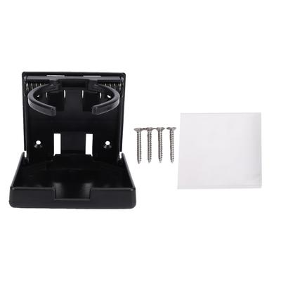 Boat Cup Holder Black Adjustable Folding Space Saving Water Bottle Holder for Boats Yachts RVs Cars Trucks