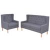 Day and Night - Day and Night 2-piece Sofa Set Gray Fabric