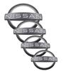 AOW4  1pcs 3D Newest ABS Car Front Logo Front Grill Rear Bumper Tail Door Trunk Car Rear Emblem Sticker Styling Accessories