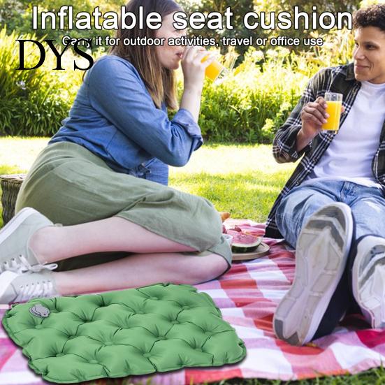 Inflatable Seat Cushion Waterproof Wear-Resistant Quick Inflate Deflate Comfortable Air Support Airplane Car Pad Camping