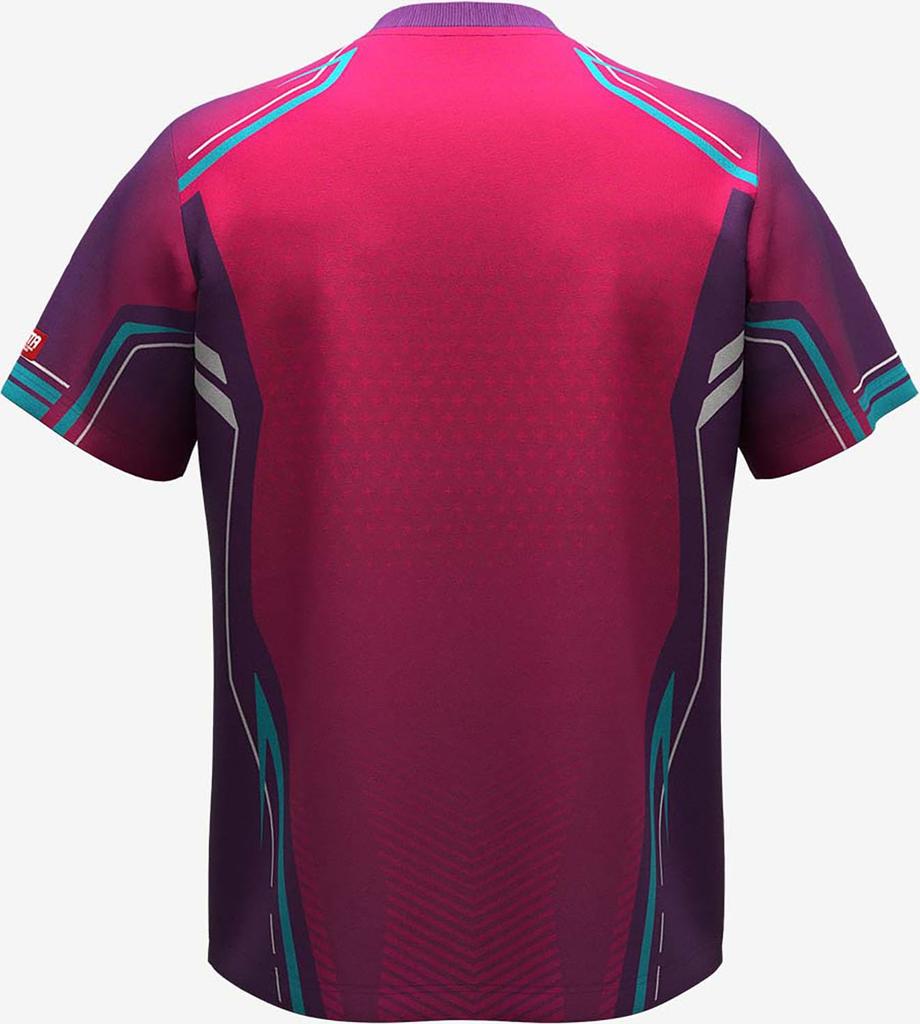 Butterfly Table Tennis Game Sollien JTTA Size 47790 Shirt, Shirt, Moisture-wicking, Quick-drying, Stretchable, Approved, Unisex, Rose, L,