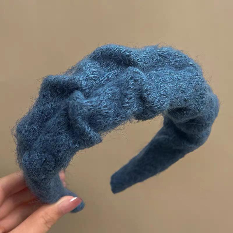 Red headband for women, wide-brimmed, hair-pressing, face-washing headband, high-end, stylish, fashionable headwear, hairpin headband