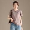 RAIN.CUN Women's High-Elastic Slim Fit Short Sleeve T-Shirt