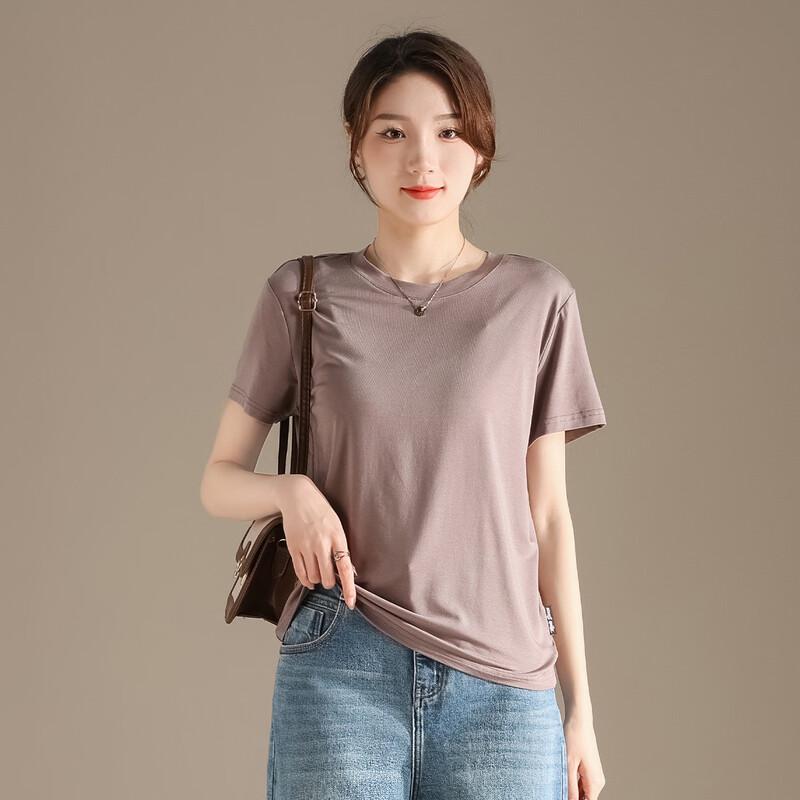 

RAIN.CUN Women s High-Elastic Slim Fit Short Sleeve T-Shirt S