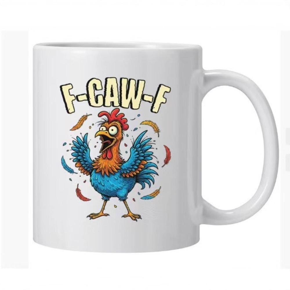 Rooster ceramic coffee mug, tea cup New coffee cup Creative mug 301-400ml