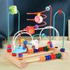Wooden Bead Educational Stringing Toy With Animal Figures For Learning Kids
