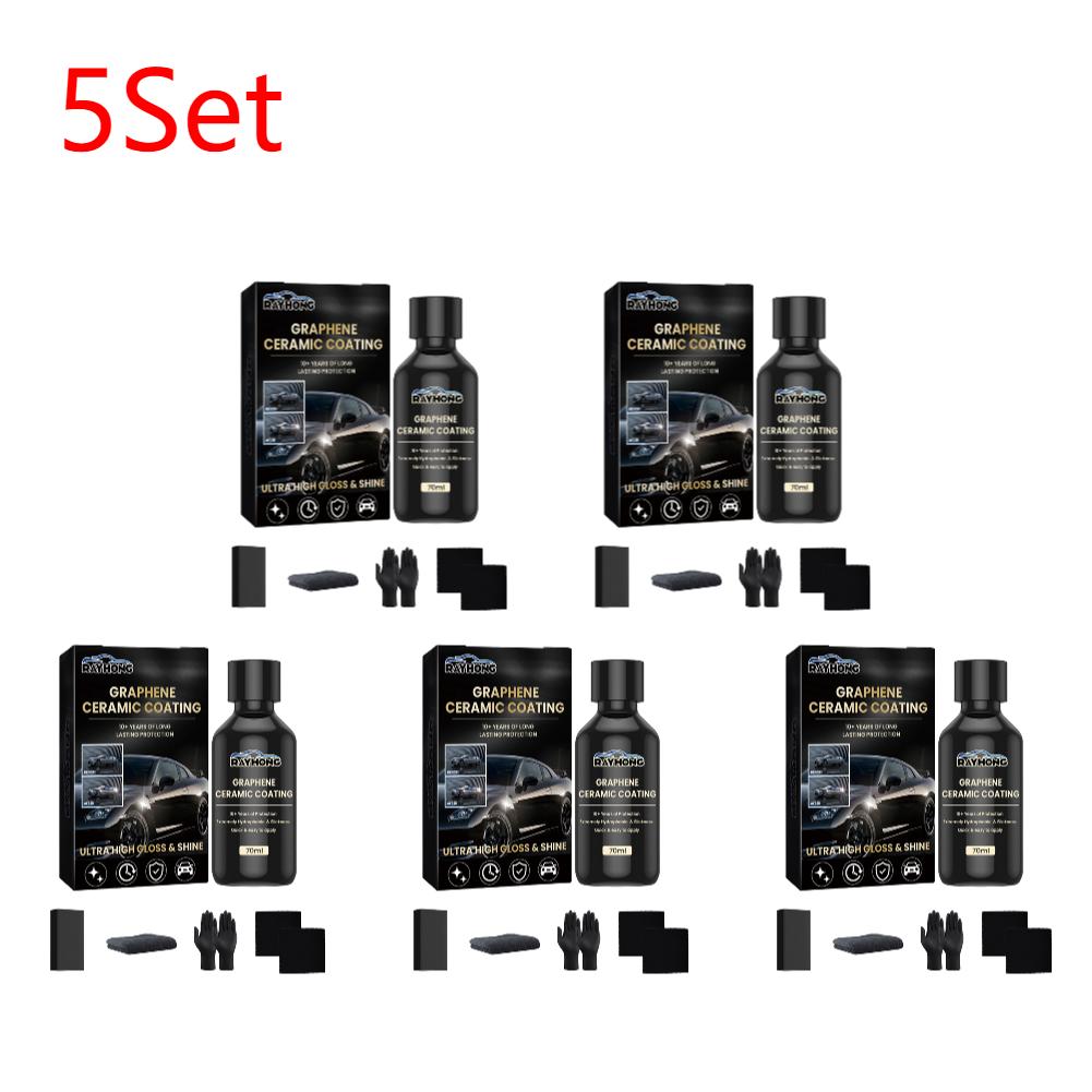 1-5Set Car Motorcycle Graphene Ceramic Coating Graphene Glass Plated Car Paint Care Anti Scratch Coating Car Polish Maintenance