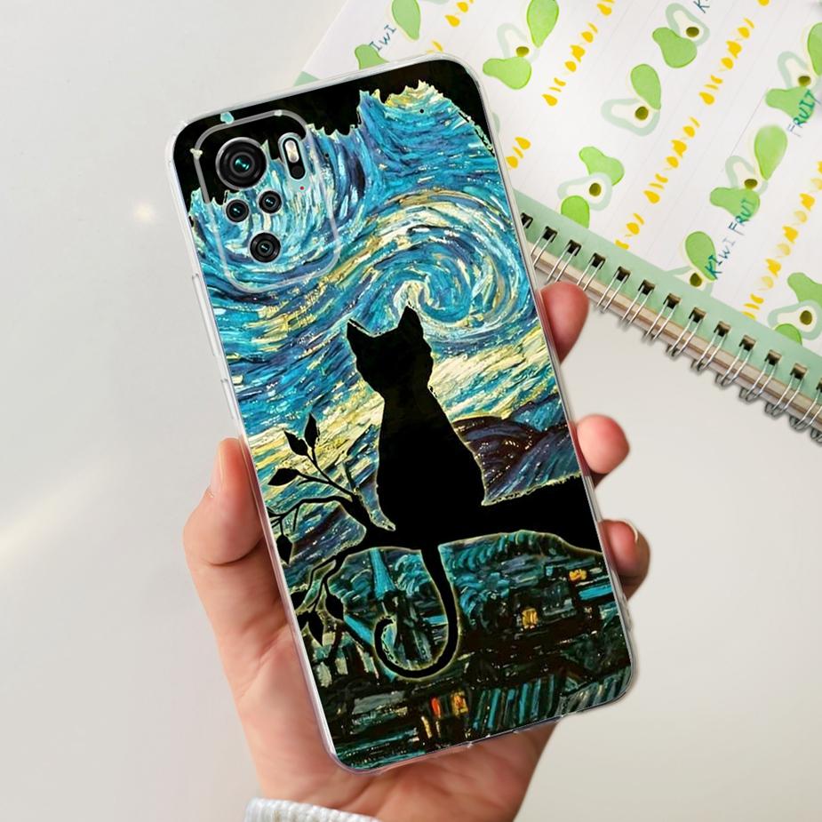 For Xiaomi Redmi Note 10 Case Note 10S Cute Cartoon Painted Cover Soft Silicone Case For Redmi Note 10 Pro Max Note10 10S Fundas