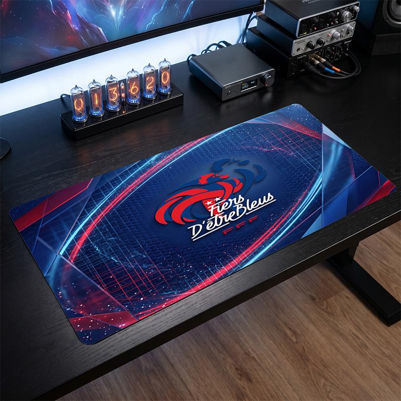 France Football Crest Mouse Pad, Extended Non Slip Rubber Desk Mat for Gaming Office Laptop Fan Gift