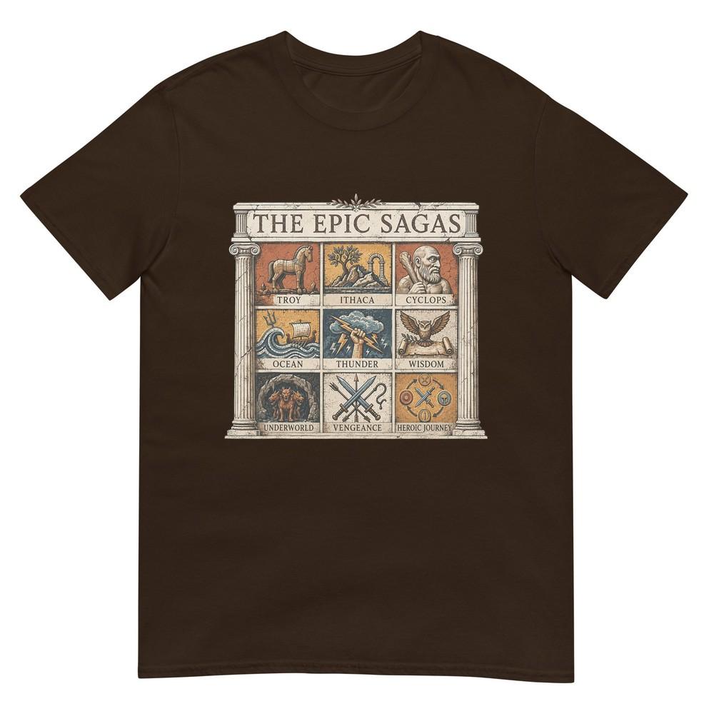 Greek Mythology Epic Sagas Odyssey Ithaca Thunder Retro Tshirt