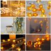 Pumpkin LED String Lights Portable 1M 10 Led Garland Happy Halloween Party Decoration for Home Bar Atmosphere Thanksgiving Decor