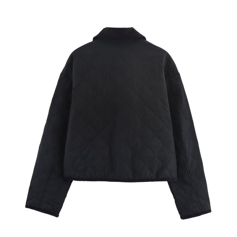 ZA Fall and Winter New Women's Clothing ZR Fashion Wind Corduroy Quilted Lazy Style Lapel Outwear 1298259