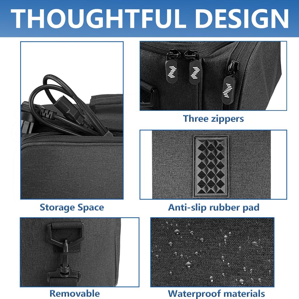 The MUSIIN Bluetooth speaker bag is compatible with Sony ULT FIELD and features soft and comfortable inner a front zipper pocket for and a detachable