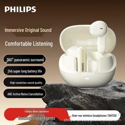 Philips TAT2220 Wireless Bluetooth Semi-In-Ear Headphones for Gaming & Running