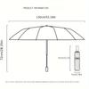 Extra-Large Windproof Umbrella with UV Protection - Durable, Waterproof, Manual Open for Sun & Rain