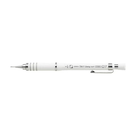 ZEBRA TECT2WAY LIGHT 0.7 White MAB42-W Mechanical Pencil with Drafting Tip and Wide View Long Fine Tip Pipe