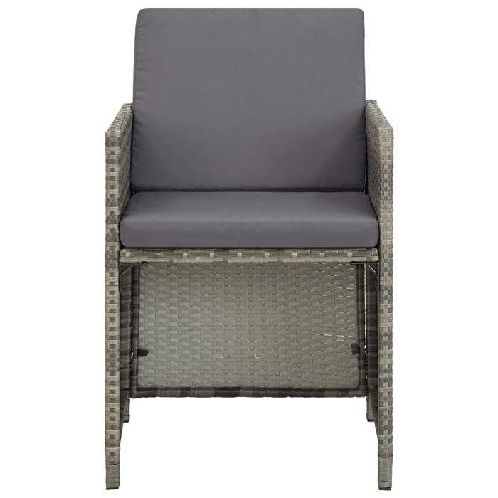 Maison Exclusive - Chaises de jardin lot de 2 avec coussins Résine tressée Gris