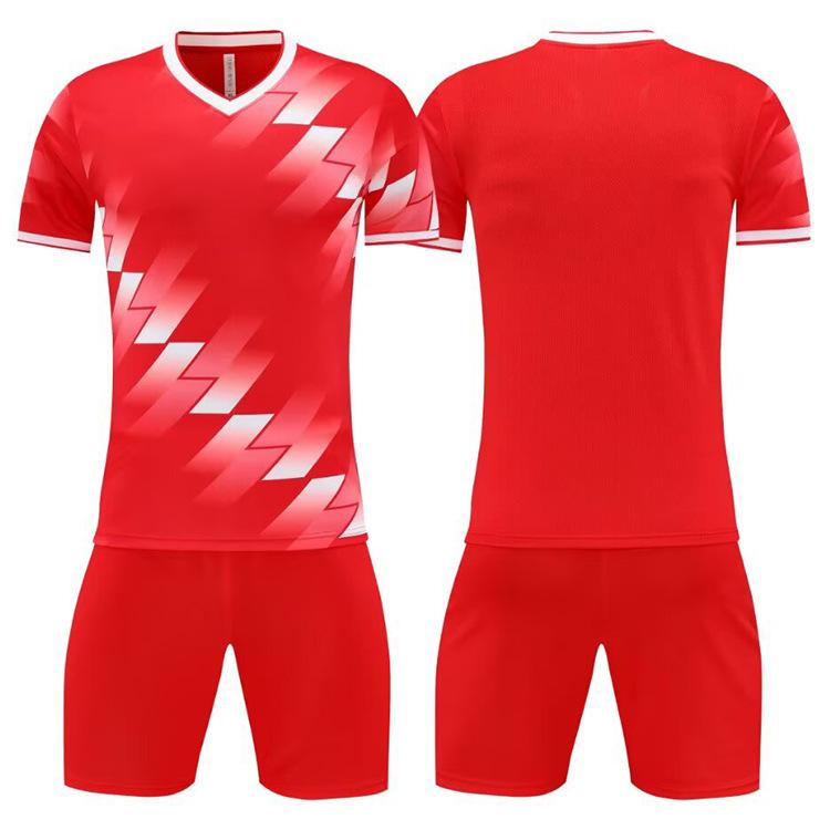 

Football Suit Men S Children S Adult Student Game Training Kit Short Sleeve Sports Jerseys Summer Women S 3XS красный