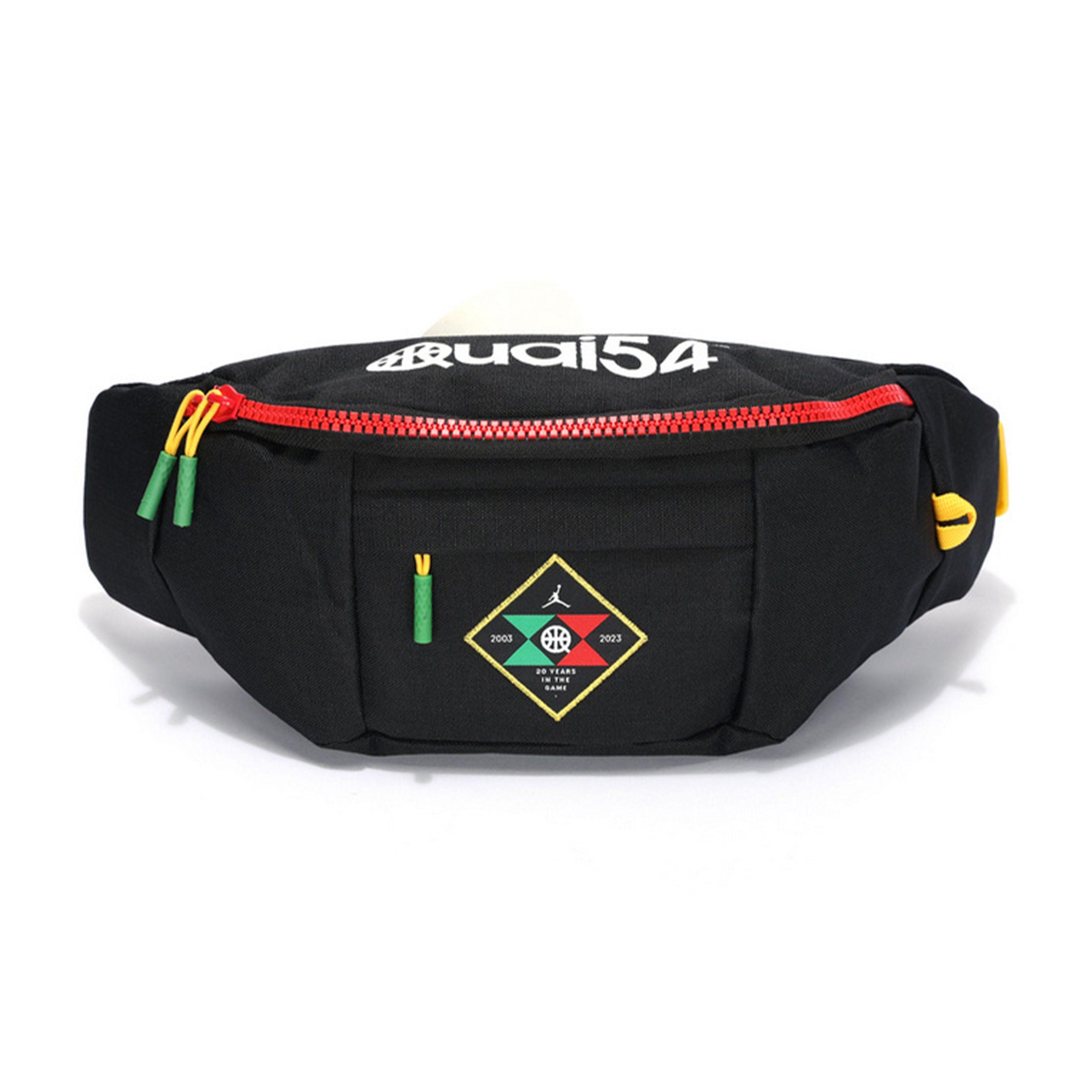 Jordan Sports Leisure Large Capacity Polyester Crossbody Waist Bag Unisex bags Black FZ1880-010 Black