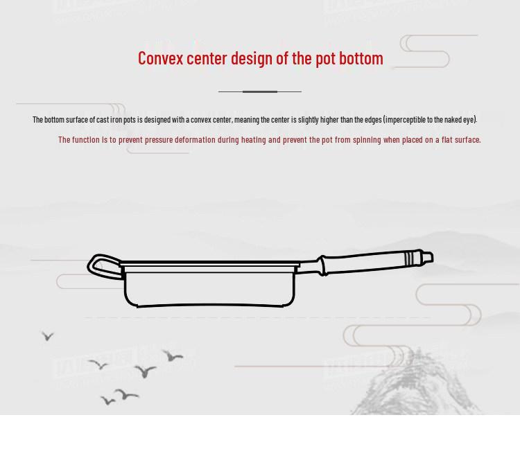 Uncoated Cast Iron Multi-Use Pan for Eggs, Pancakes, Steamed Buns, and Steak - Small Wok, Oil-Free Cooking.