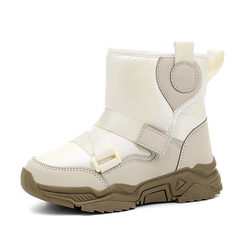 

Girls 2025 Winter Velvet-Lined High-Top Snow Boots for Kids 36 білий