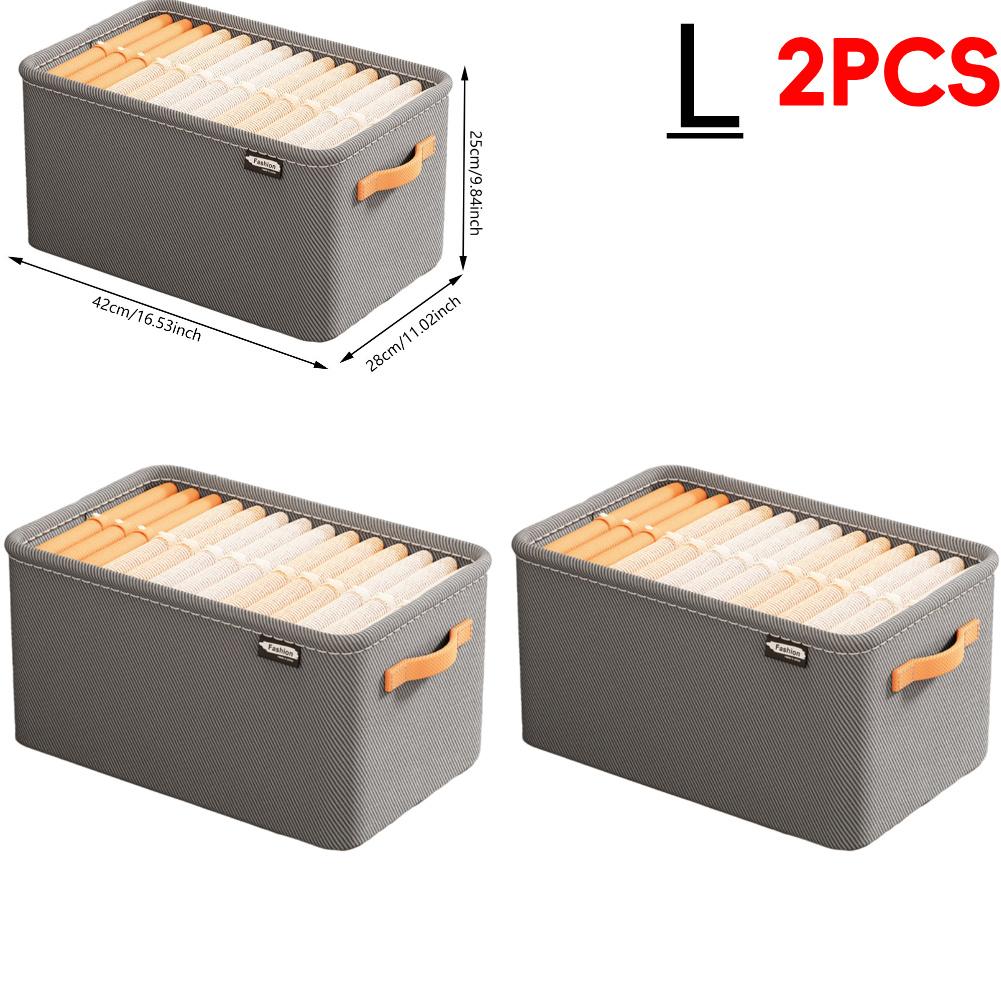 1-5PCS Clothes Storage Organizer Cabinet Drawer Organizer with Handle&Steel Frame Clothes Compartment Box for Home Wardrobe