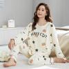 Damen Langarm Baumwoll-Pyjama-Set für Herbst/Winter