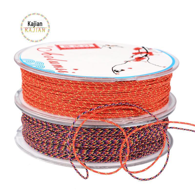 0.9mm Gold Color Hand-Woven Bracelet Rope for DIY Tassels