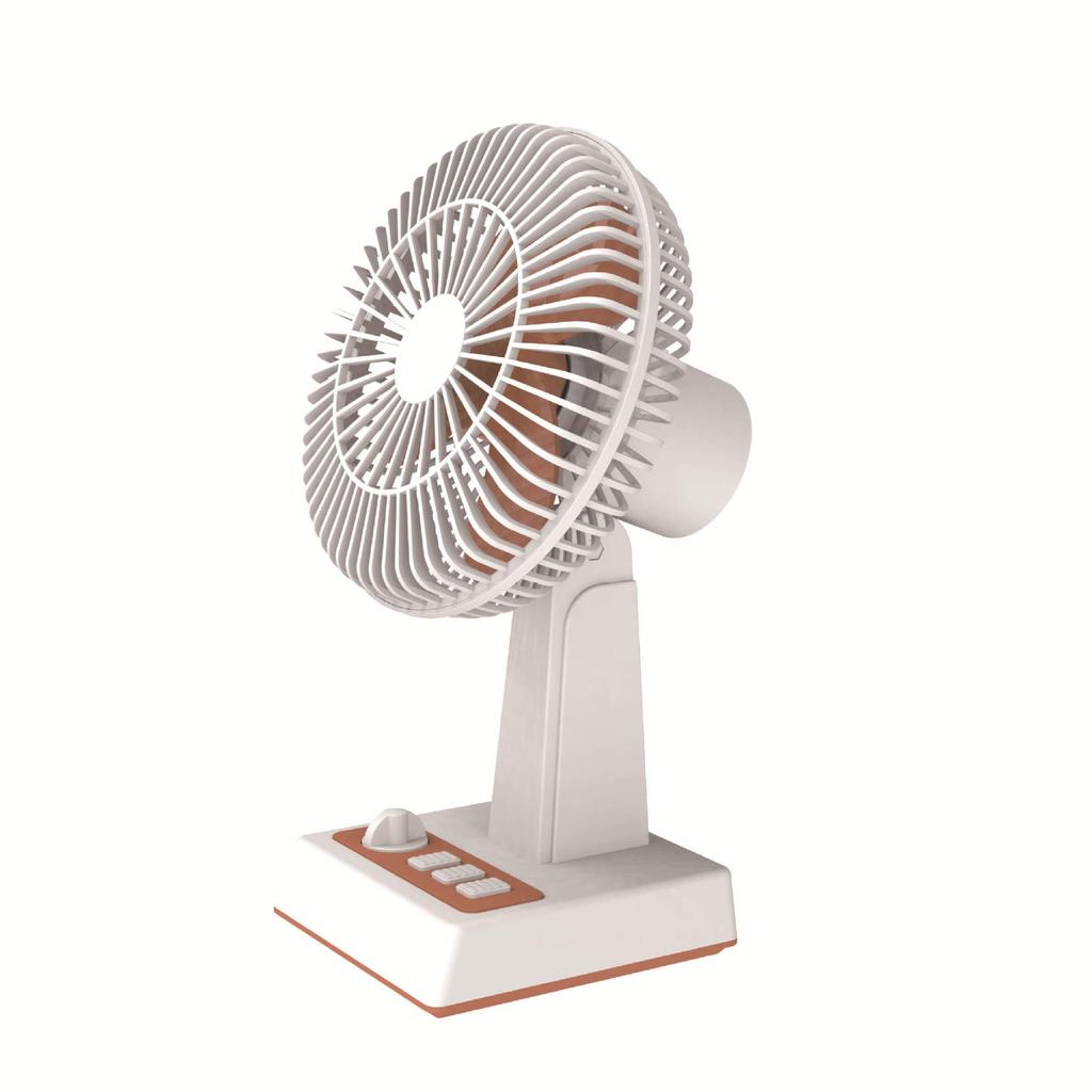 Retro USB Charging Mini Desktop Fan: Three-Speed, Strong Wind, Quiet Operation, Long Battery Life