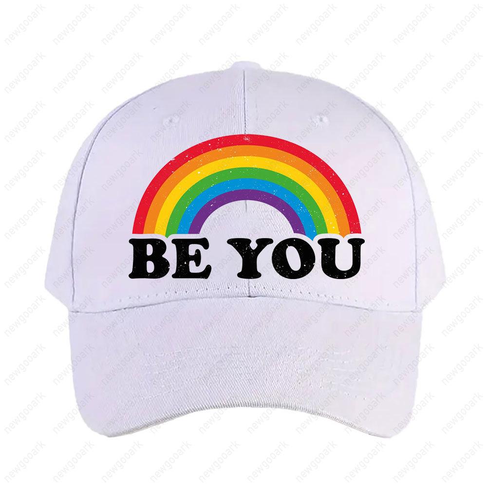 LGBTQ Gay Pride Rainbow Flag Proud Ally Queer Retro Cap Women Unisex Adult Casual Adjustable Printed Baseball Caps Trucker Cap