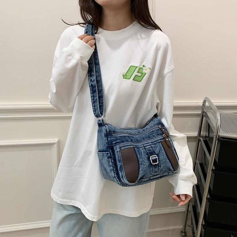 Denim Bag Women's Vintage Shoulder Bag Large Capacity Crossbody Bag