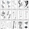 Tattoo-Aufkleber Körper-Make-up Flamme Finger Wasserdicht Temporäre Tattoos Schwarz Quadrat Rose Blume Kunst Flash Fake Tattoos