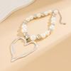 Unique Irregular Heart Pendant Necklace Fashionable Beads Necklace Stylish Neck Jewelry Suitable for Various Occasions