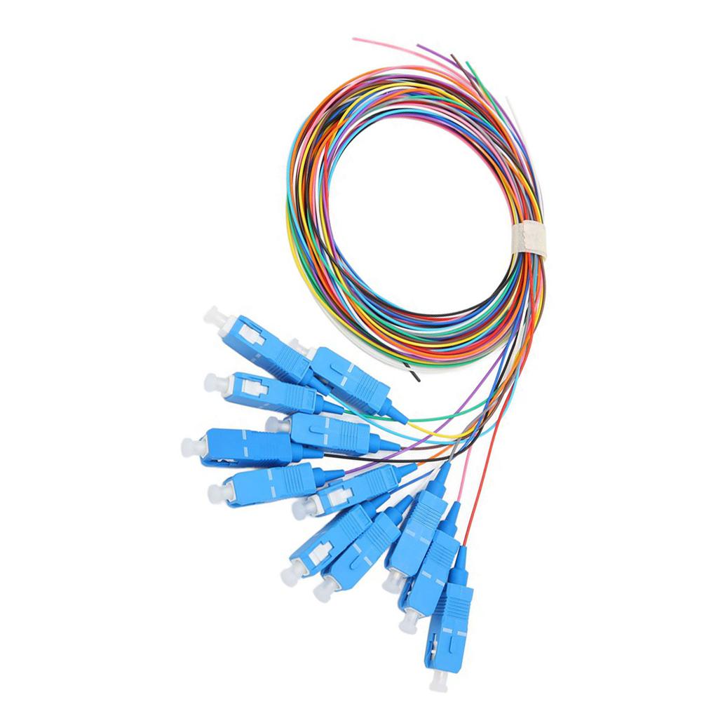 12pcs Fiber Optic Cable 12 Strand Ceramic Ferrule Low Insertion Loss Patch Cord for Instrumentation