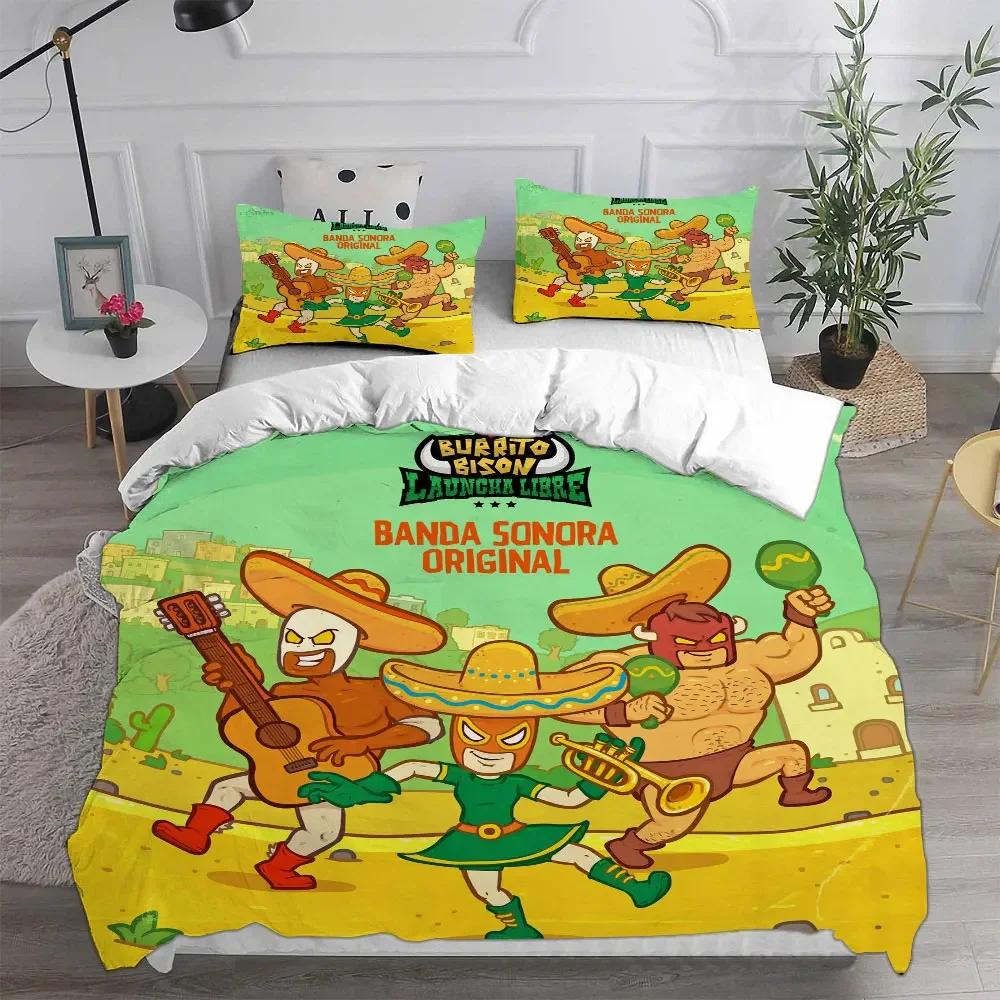 Game Burrito Bison Bedding Sets Quilt Bed Cover Comforter Duvet Cover Pillow Case 2-3 Pieces Sets Kids Adult Bedroom Decoration