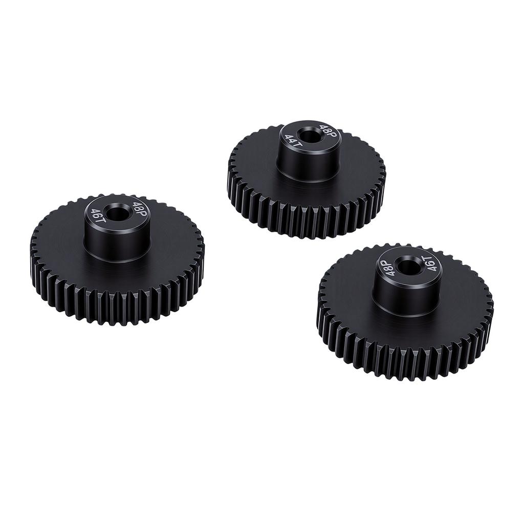 3PCS 48DP Pinion Gear 43T 44T 46T RC Car Motor Gear Hardened Steel M0.53 3.175mm Shaft Diameter