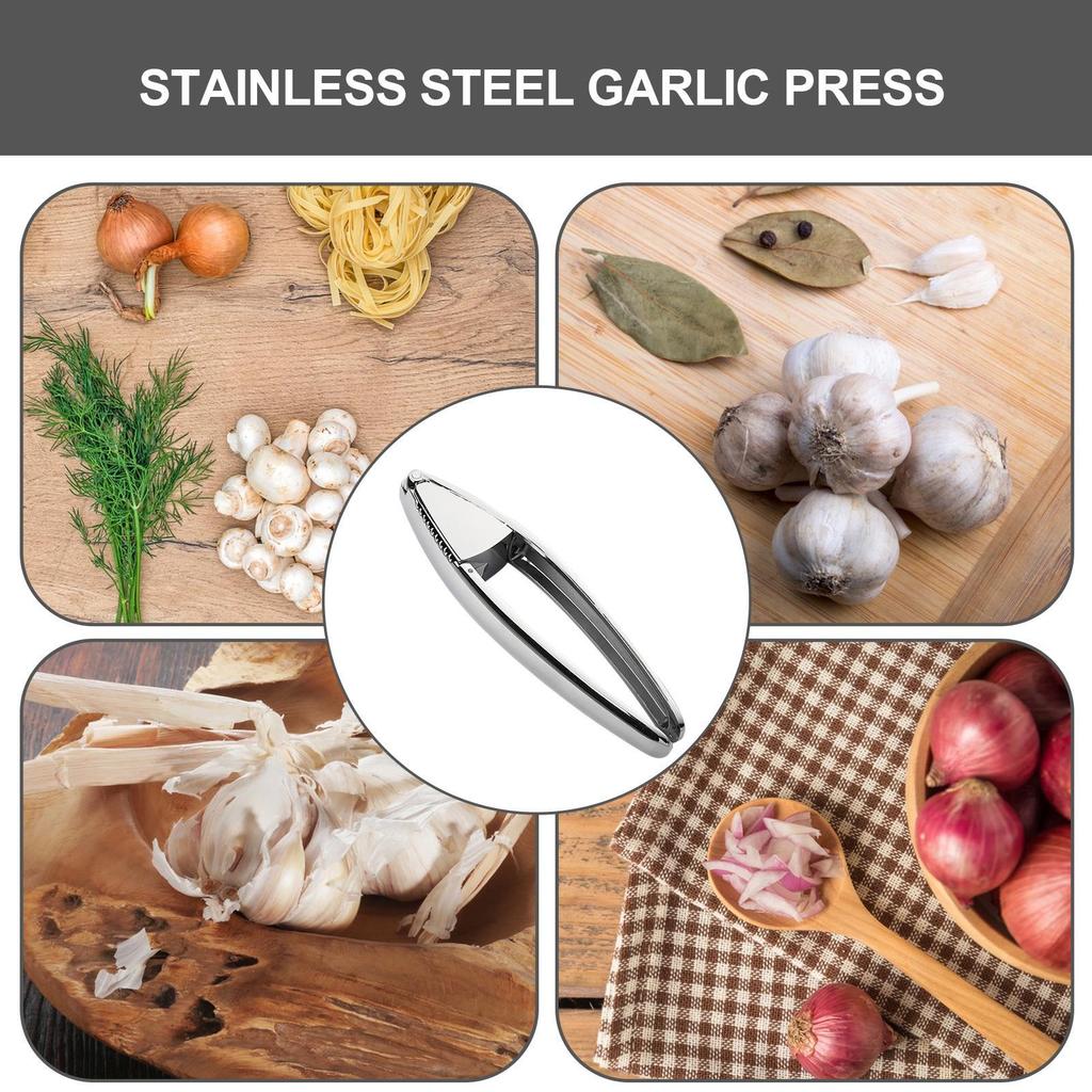 Garlic Press Crusher Ergonomic Handle Kitchen Crusher Manual Garlic Squeeze Tool For Home Dormitory Hotel Apartment Rental