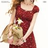 unifree Summer Floral Bow-Knot A-Line Dress