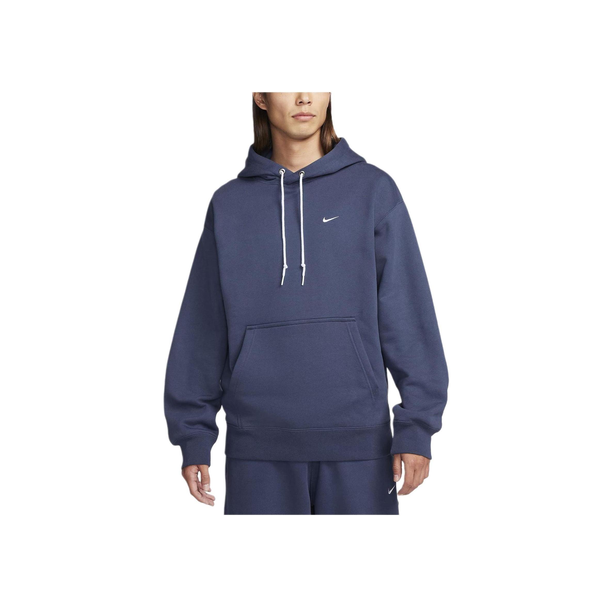 

Nike Мужские топы с капюшоном Solo Swoosh Solid Color с длинным рукавом Thunder-Blue DX1356-437 L