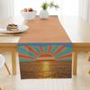 30x180cm Landscape Printed Linen Table Flag Dining Cabinet Coffee Tablecloth Heat-Resistant Anti Slip Dust-proof Tables Towel