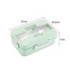 Microwave Lunch Box Wheat Straw Bento Box With Dinnerware Food Storage Container Children Kids School Office Portable Bento Box