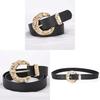 Fashion Faux Leather Waist Belt For Women With Metal Buckle Casual Dress Accessory